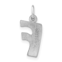 Sterling Silver Bubble Block Initial F Charm view 4