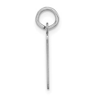 Sterling Silver Polished Bubble Block Initial H Charm view 2