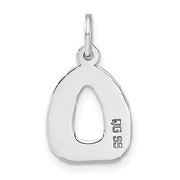 Sterling Silver Bubble Block Initial O Charm view 4