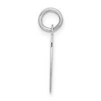 Sterling Silver Polished Bubble Block Initial V Charm view 2