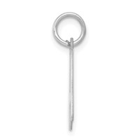 Sterling Silver Rhodium-plated Letter a Initial Charm view 2