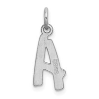 Sterling Silver Rhodium-plated Letter a Initial Charm view 3
