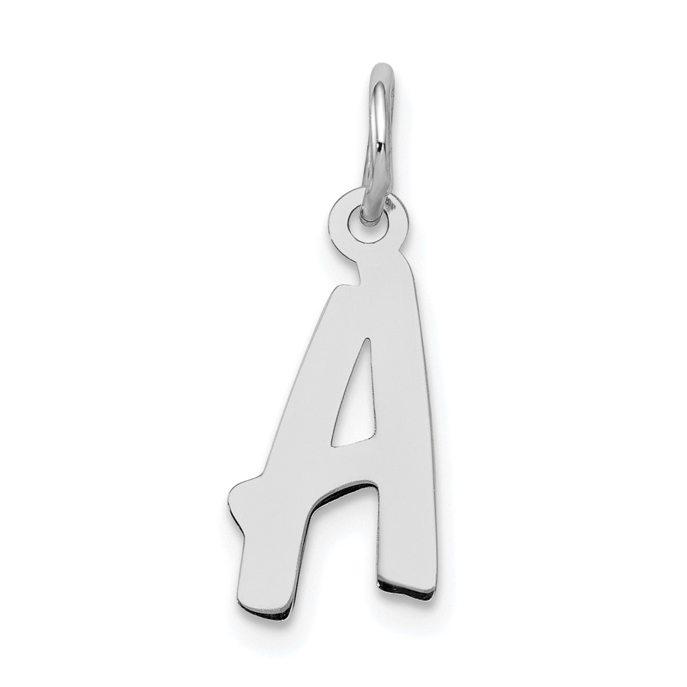 Sterling Silver Rhodium-plated Letter A Initial Charm (QC5092A)