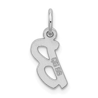 Sterling Silver Rhodium-plated Letter B Initial Charm view 3