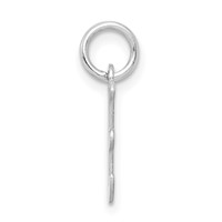 Sterling Silver Rhodium-plated Letter E Initial Charm view 2