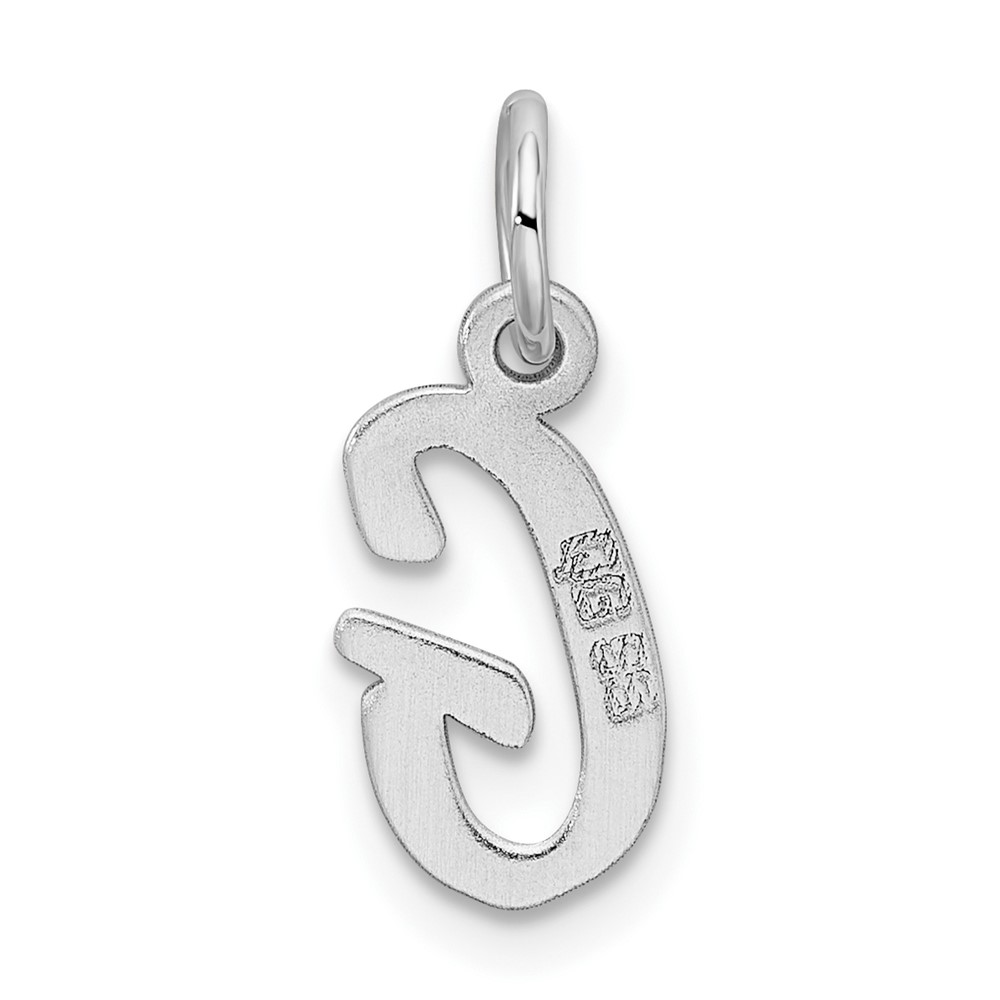 Sterling Silver Rhodium-plated Letter G Initial Charm (QC5092G)