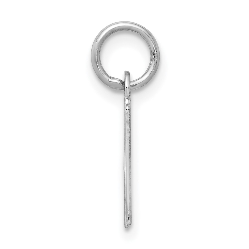 Sterling Silver Rhodium-plated Letter H Initial Charm (QC5092H)