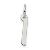 Sterling Silver Rhodium-plated Letter I Initial Charm view 1
