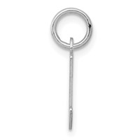 Sterling Silver Rhodium-plated Letter L Initial Charm view 2