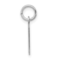 Sterling Silver Rhodium-plated Letter M Initial Charm view 2