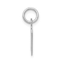 Sterling Silver Rhodium-plated Letter N Initial Charm view 2