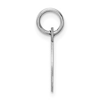 Sterling Silver Rhodium-plated Letter O Initial Charm view 2