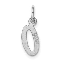 Sterling Silver Rhodium-plated Letter O Initial Charm view 4