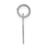 Sterling Silver Rhodium-plated Letter P Initial Charm view 2