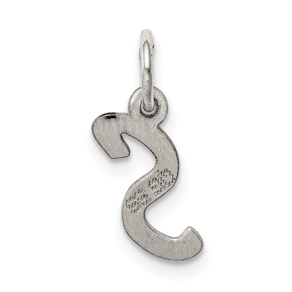 Sterling Silver Rhodium-plated Letter S Initial Charm (QC5092S)