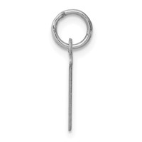 Sterling Silver Rhodium-plated Letter T Initial Charm view 2