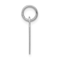 Sterling Silver Rhodium-plated Letter V Initial Charm view 2