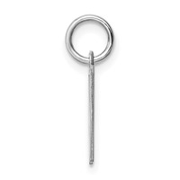 Sterling Silver Rhodium-plated Letter W Initial Charm view 2