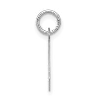 Sterling Silver Rhodium-plated Block Letter a Initial Charm view 2