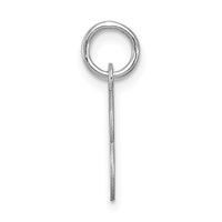 Sterling Silver Rhodium-plated Block Letter B Initial Charm view 2
