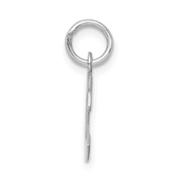 Sterling Silver Rhodium-plated Block Letter C Initial Charm view 2