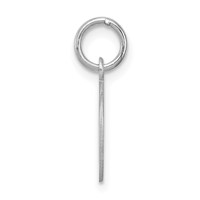 Sterling Silver Rhodium-plated Block Letter D Initial Charm view 2
