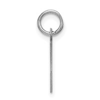 Sterling Silver Rhodium-plated Block Letter E Initial Charm view 2