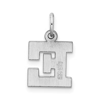 Sterling Silver Rhodium-plated Block Letter E Initial Charm view 3