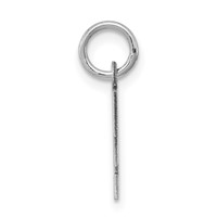 Sterling Silver Rhodium-plated Block Letter F Initial Charm view 2