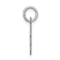 Sterling Silver Rhodium-plated Block Letter G Initial Charm view 2