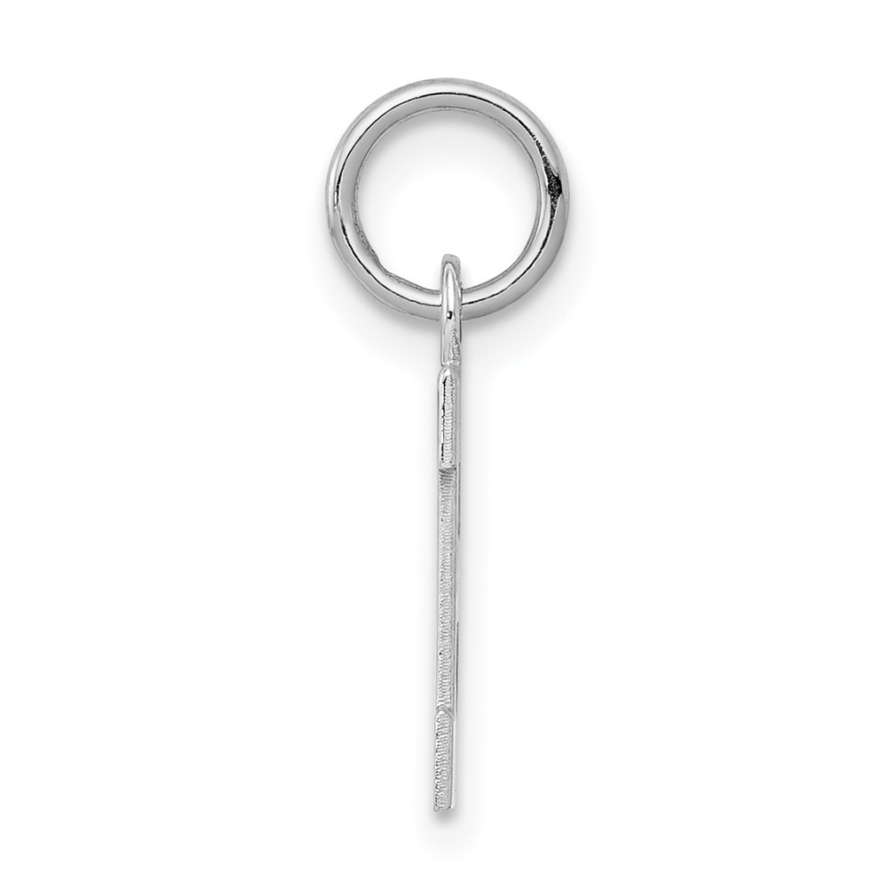 Sterling Silver Rhodium-plated Block Letter H Initial Charm (QC5093H)