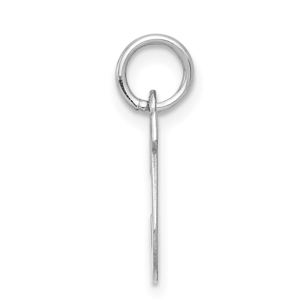 Sterling Silver Rhodium-plated Block Letter J Initial Charm (QC5093J)