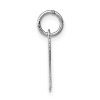 Sterling Silver Rhodium-plated Block Letter K Initial Charm view 2