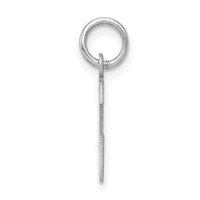 Sterling Silver Rhodium-plated Block Letter L Initial Charm view 2