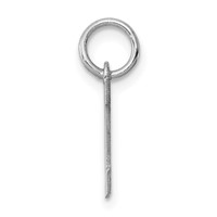 Sterling Silver Rhodium-plated Block Letter M Initial Charm view 2