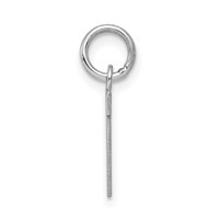 Sterling Silver Rhodium-plated Block Letter N Initial Charm view 2