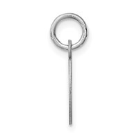 Sterling Silver Rhodium-plated Block Letter O Initial Charm view 2