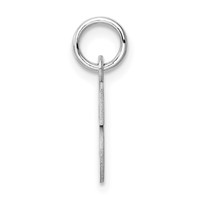 Sterling Silver Rhodium-plated Block Letter S Initial Charm view 2
