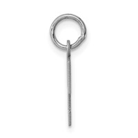 Sterling Silver Rhodium-plated Block Letter T Initial Charm view 2