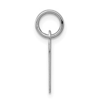 Sterling Silver Rhodium-plated Block Letter V Initial Charm view 2