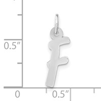 Sterling Silver Medium Initial F Charm view 3