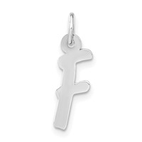 Sterling Silver Medium Initial F Charm view 1