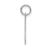 Sterling Silver Rhodium-plated Block Letter a Initial Charm view 2