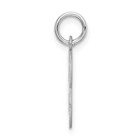 Sterling Silver Rhodium-plated Block Letter B Initial Charm view 2
