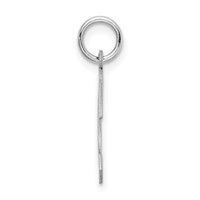 Sterling Silver Rhodium-plated Block Letter C Initial Charm view 2