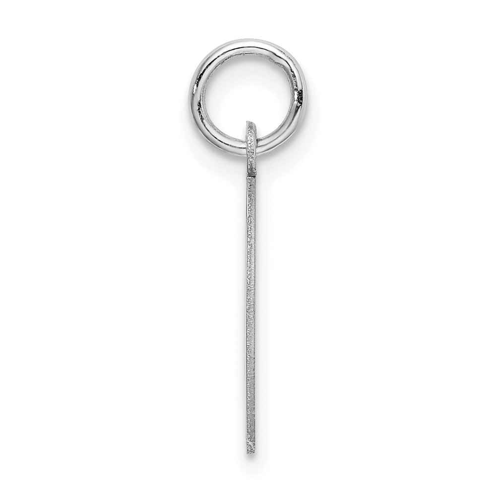 Sterling Silver Rhodium-plated Block Letter D Initial Charm (QC5095D)