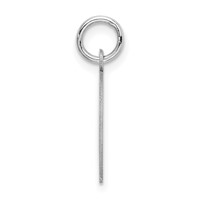 Sterling Silver Rhodium-plated Block Letter D Initial Charm view 2