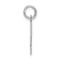 Sterling Silver Rhodium-plated Block Letter F Initial Charm view 2