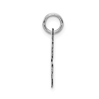 Sterling Silver Rhodium-plated Block Letter G Initial Charm view 2