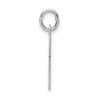 Sterling Silver Rhodium-plated Block Letter H Initial Charm view 2